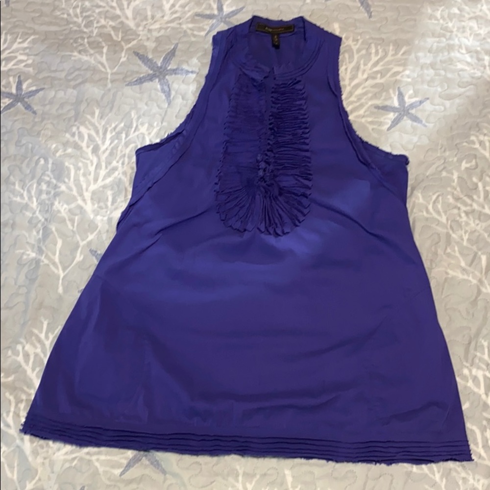BCBGMaxAzria racer back tank with tuxedo bib